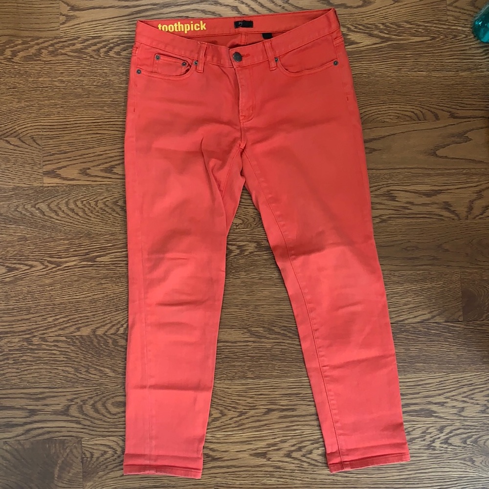 J. Crew Salmon Toothpick Pants